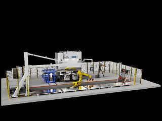 Abkantpresse automatisiert mit Cybelec Roboter von KUKA